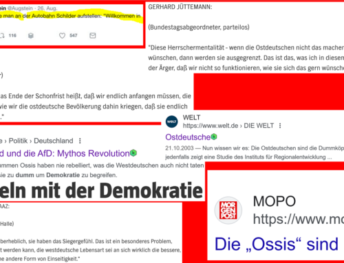 Glosse Ostdeutsche zu dumm und ungebildet für die Demokratie?